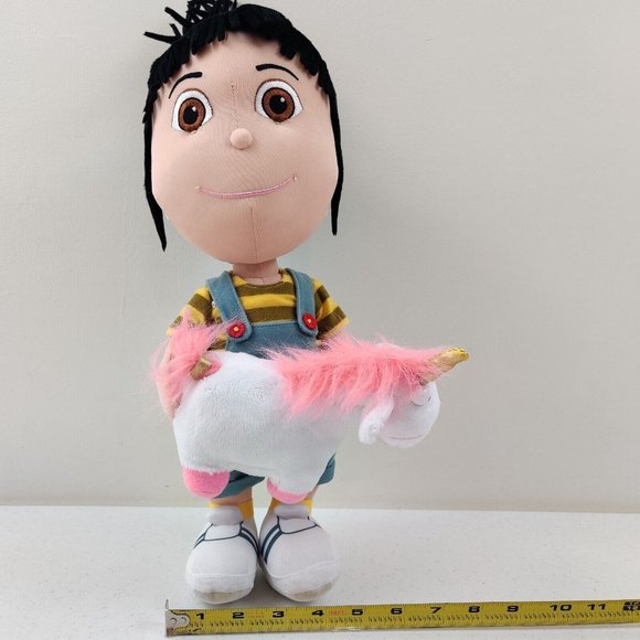 Despicable Me Minions Agnes & Unicorn Fluffy Plush Doll Toy Universal Studios - Picture 10 of 10